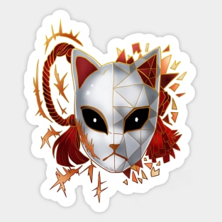 Demon boy mask Sharp Sticker